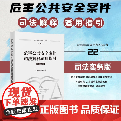 正版 危害公共安全案件司法解释适用指引 人民法院出版社 9787510943133