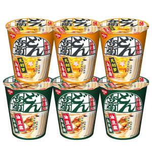 日清(Nissin)咚兵卫乌冬面泡面速食方便面早餐宵夜 天妇罗86g+油豆腐90g*6杯混合口味
