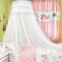 美帮汇儿童蚊帐1.5m/1.2/1米床圆顶公主韩式床宝宝廷吊顶落地床幔