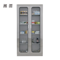 湘渭文件柜不锈钢柜子储物柜资料柜档案柜带锁文件柜304通玻文件柜