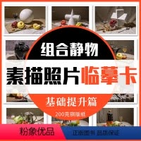 [正版]组合静物素描照片基础提升篇 临摹范本组合画册组合静物道具结构解析照片写生创意卡片校联考高考绘画示范 美术素描临