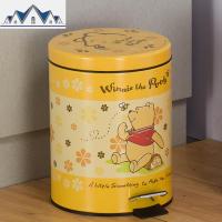 不锈钢垃圾桶 脚踏欧式小号创意 家用卫生间厨房客厅迷你可爱卡通 三维工匠