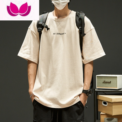 七斓300gt恤男短袖夏季宽松衣服男生日系潮牌ins半袖美式复古