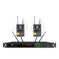 DEIYUS会议话筒真分集一拖二无线头戴麦克风BH-2600