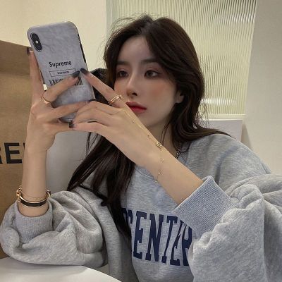 加绒圆领卫衣女冬季韩版女式休闲宽松上衣情侣装外套加厚T恤女装_1