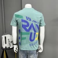 欧洲站修身圆领短袖T恤男士潮i时尚丝光棉半袖打底衫上衣抖音