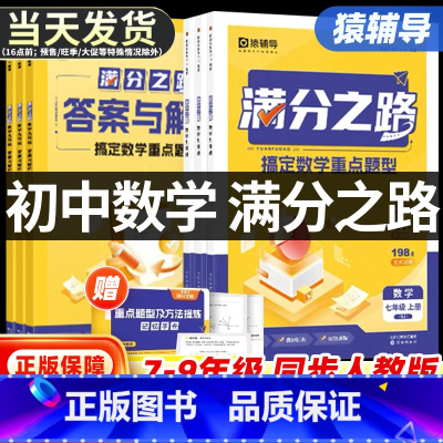 猿辅导满分之路九年级 数学 人教版 初中通用 [正版]满分之路搞定数学重难点题型初中七八九年级上册数学专项训练变式训练初