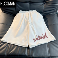 HLCOMAN休闲潮牌五分裤2025夏季美式新款情侣款街头男松紧腰短裤中裤