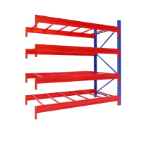 臻远 ZY4121543重型货架仓储高位货架单层称重3000kg 蓝橘色副架4层