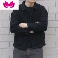 七斓工装夹克男士黑色牛仔外套男韩版潮流宽松春季牛仔衣ins超火