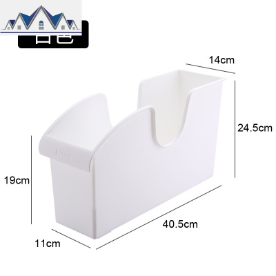 橱柜收纳盒 厨房带滑轮锅盖架置物架塑料锅具收纳架收纳筐储物架 三维工匠