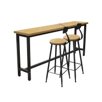 班龙高脚吧台桌120cm+2椅套