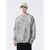 美式扎染卫衣男秋季新款宽松休闲复古百搭圆领长袖T恤男