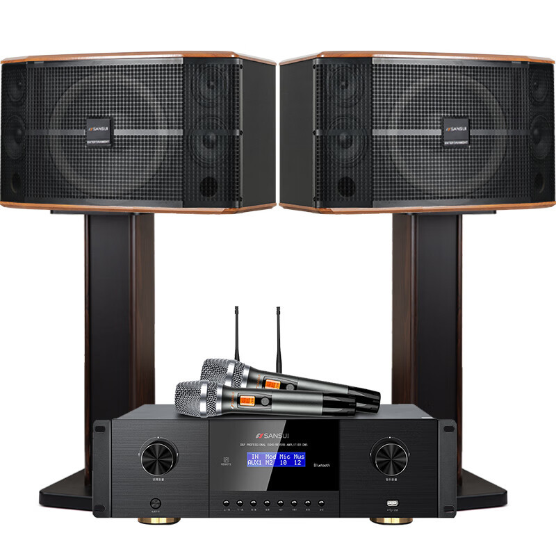山水(SANSUI)FK-101 家用电视客厅音响套装 大音箱 [推荐]FK101三分频10单元+功放+话筒+2T