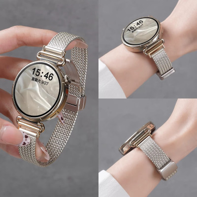 适用华为gt6手表gt5金属表带watch5高级麦穗款gt4女士磁吸扣watch4pro智能gt5pro表链女款gt3新