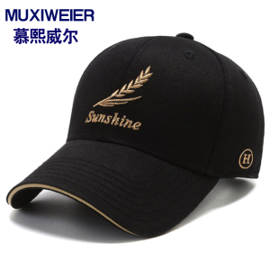 MUXIWEIER 帽子男女潮流青少年韩版街头春夏四季遮阳新款鸭舌帽韩版户外休闲时尚羽毛刺绣棒球帽