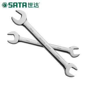世达(SATA)全抛光双开口扳手 双头呆扳手 17x19mm 41207 1把(2把起订)