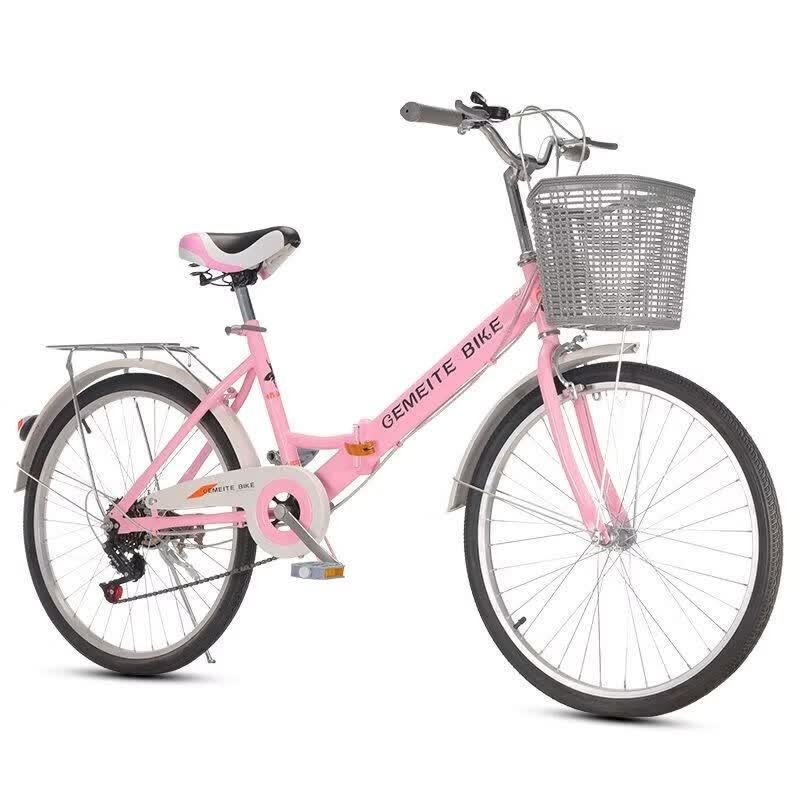 免安装可折叠单速变速24寸男女式大学生上班轻便通勤车