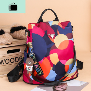 2020新款春两用尼龙牛津布双肩包女时尚百搭休闲旅行背包大容量潮NEW LAKE