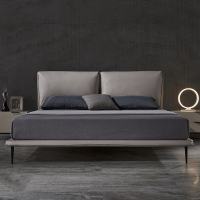 真皮双人床1.8米小户型皮床现代简约2米北欧轻奢主卧室皮艺床黑色