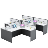 攸形办公桌四人280*240*110cm张