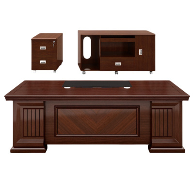 悦兴诚老板洽谈桌180*90*76cm(含双柜)组