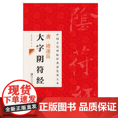 中国古代碑帖经典彩色放大本唐·禇遂良大字阴符经 临摹本 原碑 赏析 书法培训教材 江西美术出版社