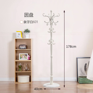 鑫环境 实木衣帽架欧式衣帽架落地衣帽架家用衣帽架挂包架单杆式衣架简约现代卧室挂衣服架子办公室衣架