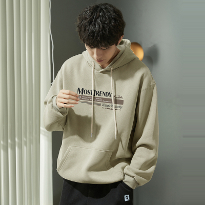 [3件8.5折110.4元,叠加优惠券]唐狮春秋季新款连帽卫衣男士学院风宽松灰色上衣外套男生潮牌