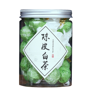 源御露(Yuan Yu Lu)陈皮白茶高山陈年老白茶寿眉白茶老贡眉龙珠球福鼎茶叶罐装125g