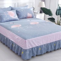 美帮汇全棉床罩保护单件床裙式1.5米1.82.0m围裙防尘床单床套防滑22.2