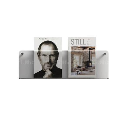 翌嘉YJ4123073 墙面壁挂书架透明亚克力免打孔U型创意展示架 40cm