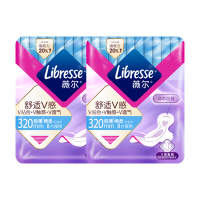 Libresse薇尔舒适V感极薄棉柔卫生巾320mm夜用组合16片