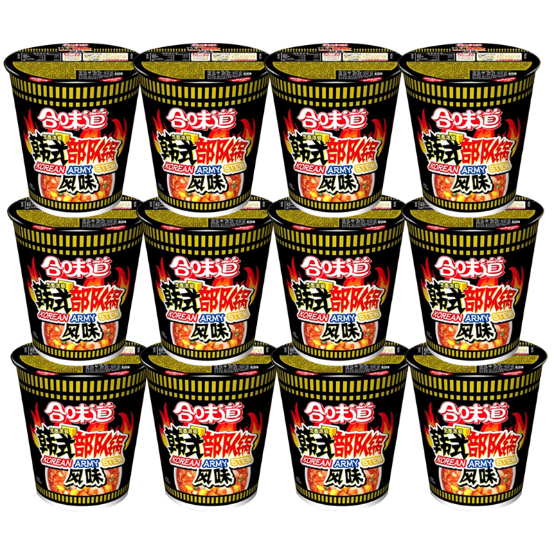 日清合味道 韩式部队锅风味方便面75g* 6杯装 泡面速食浓汤杯面宵夜充饥