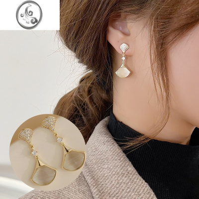 JiMi耳环2023年新款潮气质设计感耳坠高级感轻奢耳饰夏季耳夹女无耳洞