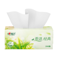 心相印抽纸盒抽茶语经典淡茶香加厚2层200抽*12盒H200
