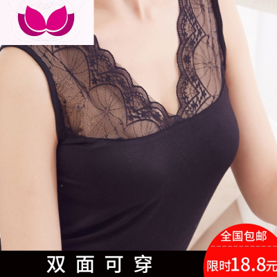 七斓小吊带背心女装士蕾丝黑色打底短款外穿白色内搭学生少女韩版上衣