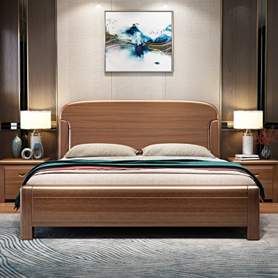 8米双人大床1.5米小户型现代中式卧室储物床