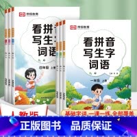 看拼音写词语 一年级上 [正版]看拼音写词语生字注音一年级二年级上册三年级四年级五年级六年级上册全套语文看拼音写生字词语