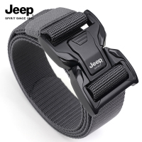 JEEP SPIRIT吉普帆布皮带男战术扣插扣腰带休闲微弹力尼龙裤带潮
