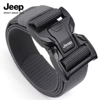 JEEP SPIRIT吉普帆布皮带男战术扣插扣腰带休闲微弹力尼龙裤带潮