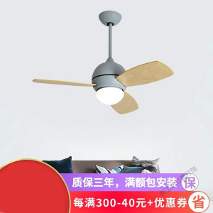 苏宁放心购 北欧吊扇灯现代简约电风扇吊灯家用客厅餐厅儿童卧室马卡龙风扇灯