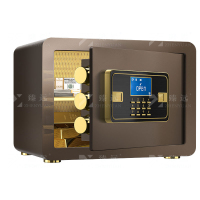 臻远ZY-NW-BXGS-11 全钢实心保险柜办公防盗保险箱 高30cm咖色电子款