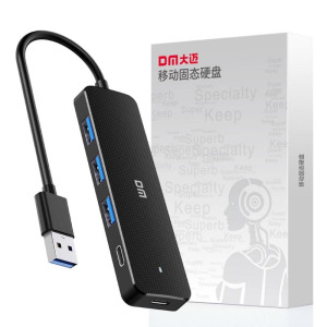大迈(DM)GZD037 USB转四口USB3.2高速集线器(计价单位:个) 黑色