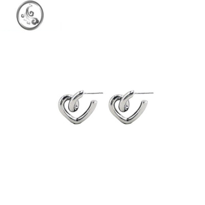 JiMi时尚爱心耳环女简约性冷淡风ins耳钉气质个性网红耳饰潮