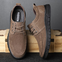 厂家直男鞋春季2025年新款休闲皮鞋男士潮鞋工装鞋复古黑色板鞋男