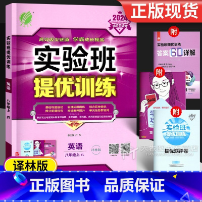 英语 八年级上 [正版]2024实验班提优训练八年级 译林版 初二同步专项训练习册苏教版8年级课时作业本辅导资料书初中必