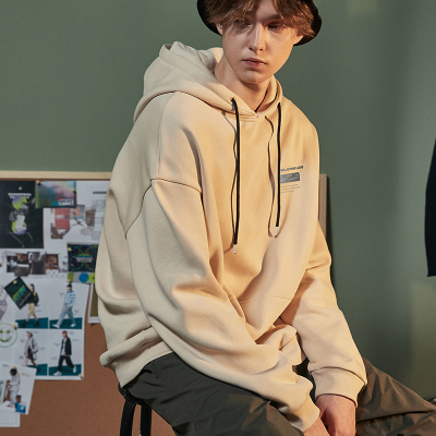 [3件8.5折110.4元,叠加优惠券]唐狮秋冬新款加绒卫衣男宽松长袖连帽卫衣秋装上衣外套in潮