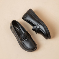 热卖新款乐福鞋四季百搭款妈妈鞋舒适耐磨圆通女式单鞋