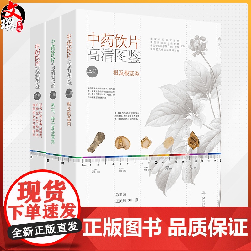 全3册 中药饮片高清图鉴 上册+中册+下册 3本套装 刘春生 李飞 王丽霞 包含果实种子及全草类中药饮片充分展现197种